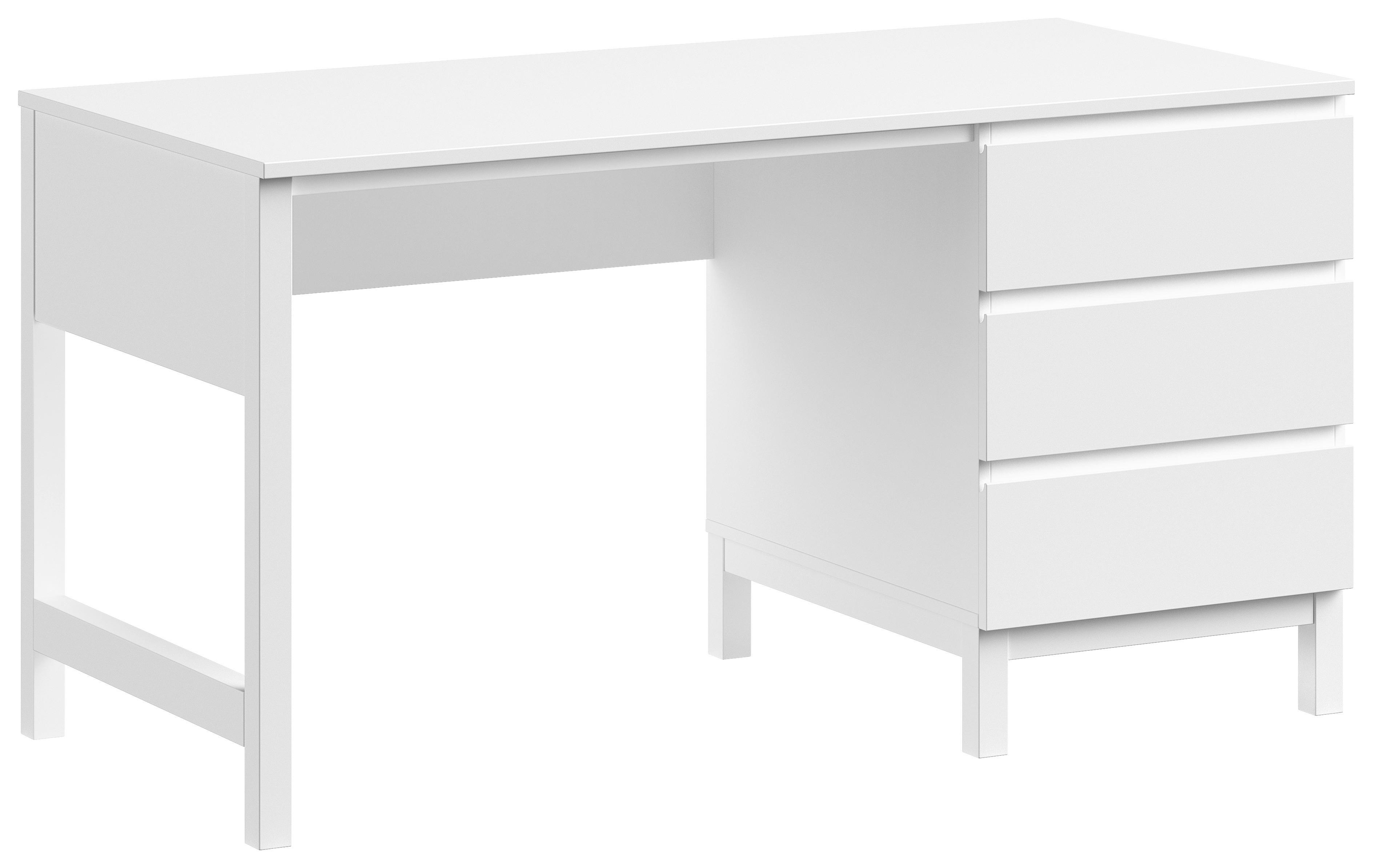 Jugendschreibtisch Eva Weiß - Weiß, MODERN, Holz/Holzwerkstoff (140/75/70cm) - Vipack