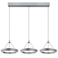 Led Svjetiljka Viseća 67316-3 - siva/boje titana, Design, metal/plastika (97,5/30,4/200cm) - Globo