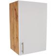 Kuhinjska Zgornja Omarica Stella H60-89 - bela/hrast, kovina/leseni material (60/89/37cm) Kuhinjska Zgornja Omarica Stella H60-89 - bela/hrast, kovina/leseni material (60/89/37cm)