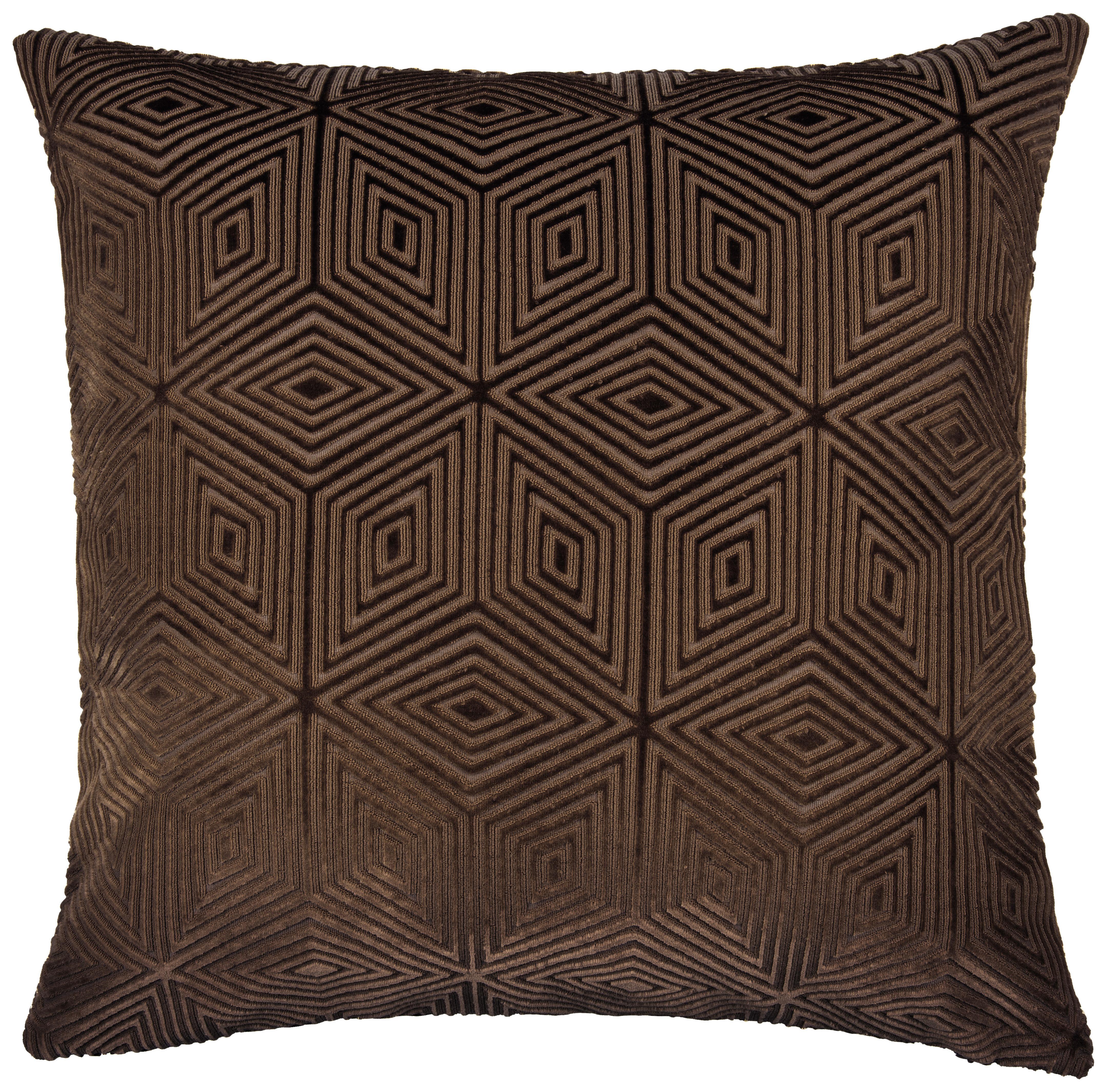 Kissenhüllen Rania Dunkelbraun ca. 50x50cm - Dunkelbraun, Textil (50/50cm)