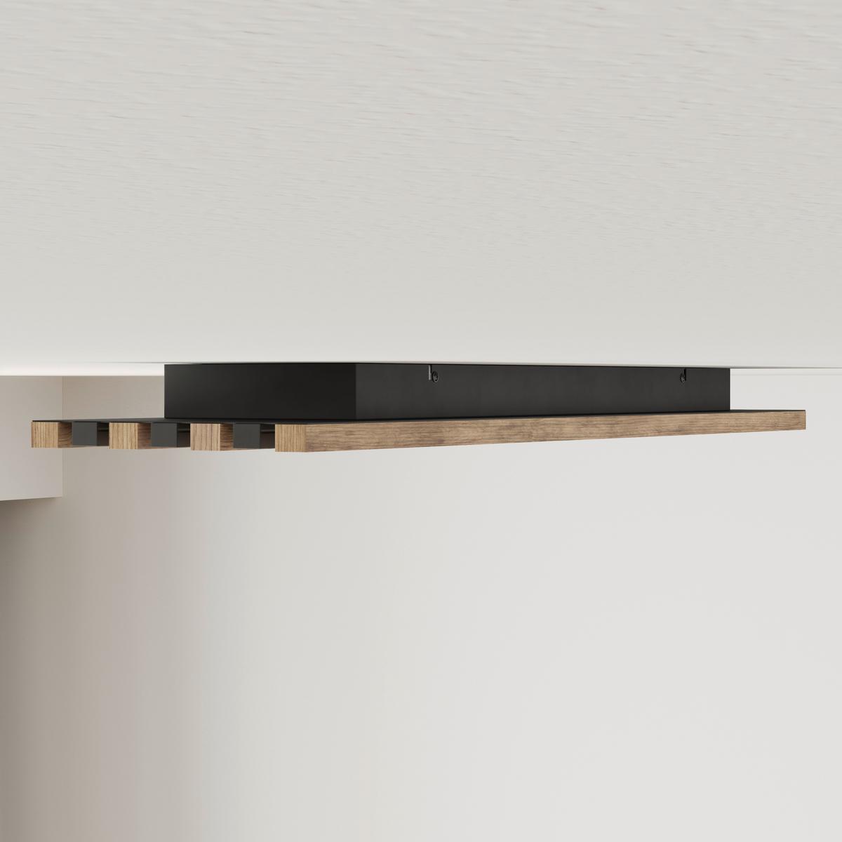 LED-DECKENLEUCHTE 67347D4 HAYDEN - Weiss/Dunkelbraun, Natur, Holzwerkstoff/Kunststoff (80/20/5cm) - Globo