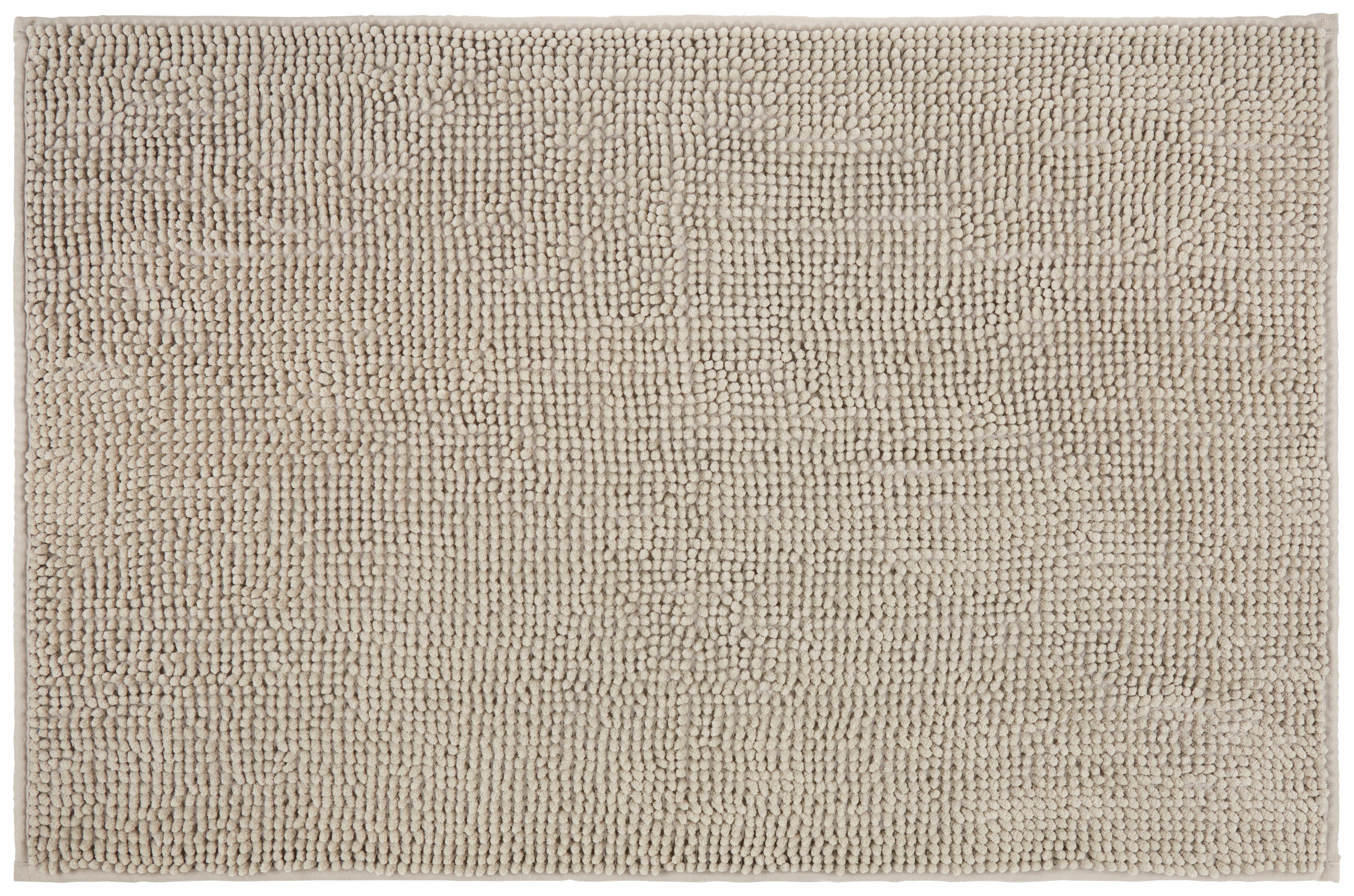 Badematte Nelly in Taupe ca. 60x90cm - Taupe, Textil (60/90cm) - Modern Living