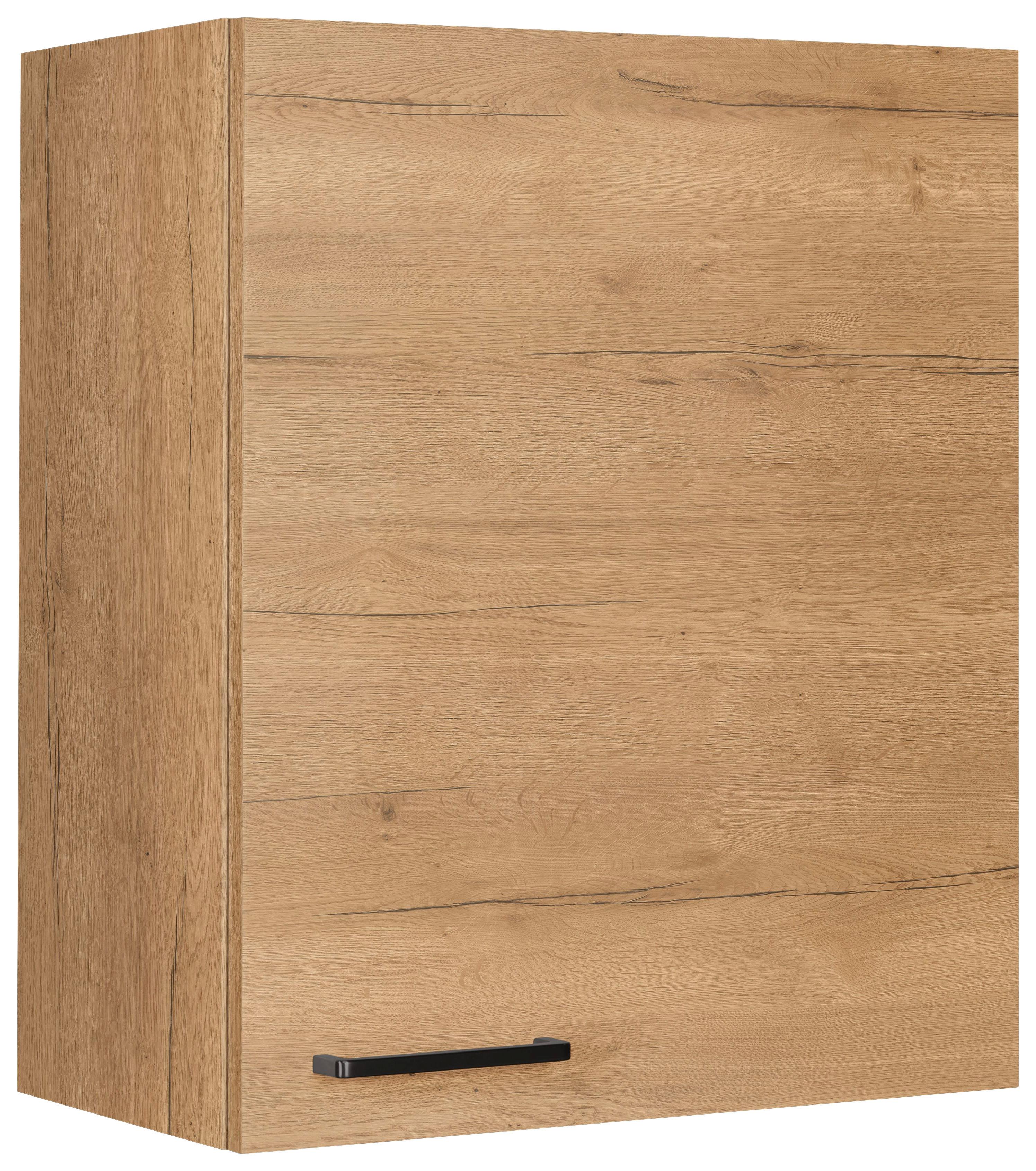 Küchenoberschrank Structura Eiche - Eichefarben/Schwarz, MODERN, Holzwerkstoff/Metall (60/72/35cm) - Nobilia