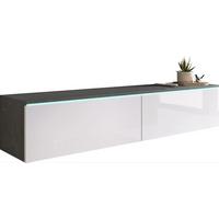 Nizka Omarica Lowa, Antracit, Bela, Led - siva/bela, Trendi, umetna masa/leseni material (140/30/33cm) - P & B