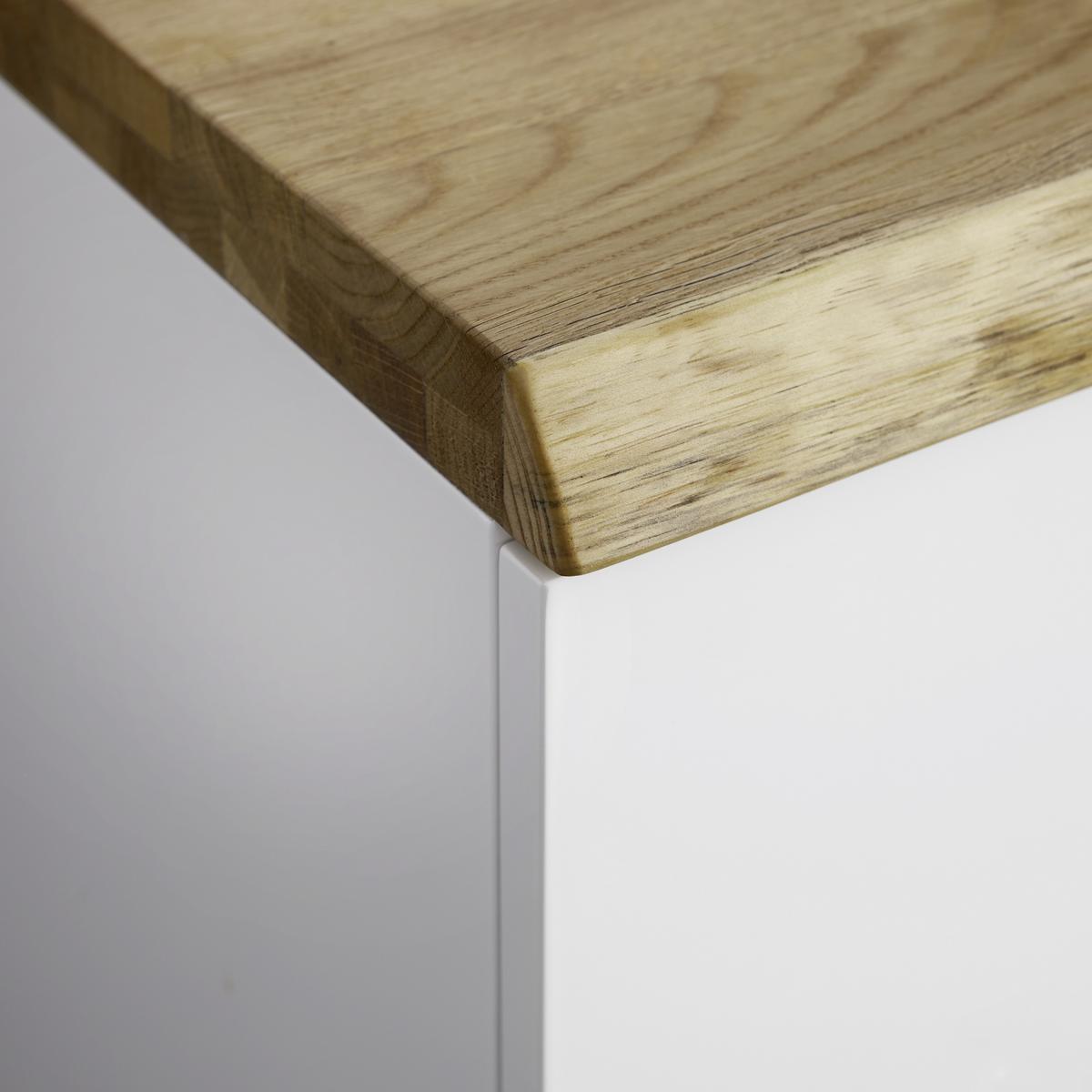 KOMMODE in weiss "Carlos" - Weiss/Eichefarben, Modern, Holz (100/122/42cm) - Bessagi Home