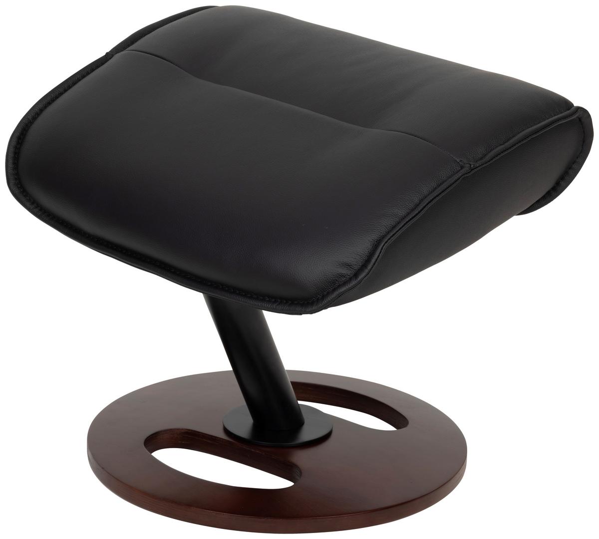 Počivalnik Calm, Črna - črna/barva oreha, Basics, kovina/tekstil (76/106/90cm) - Livetastic