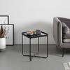 SIDOBORD NOBILE -TREND- - svart, Modern, metall/glas (37/42/37cm) - Premium Living