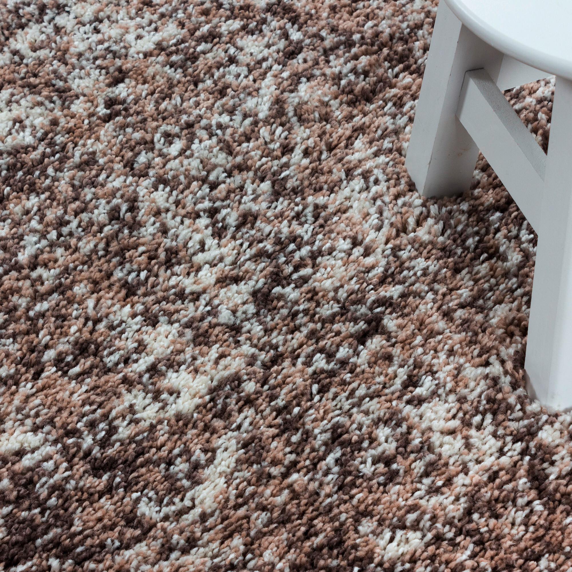 Hochflorteppich Enjoy Beige Ø ca. 160cm - Beige, KONVENTIONELL, Textil (160/160cm) - Novel