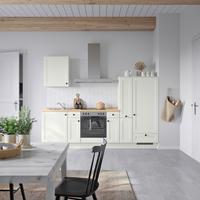 Küchenblock Cascada Low m. Geräten Weiß - Eichefarben/Schwarz, MODERN, Holzwerkstoff/Metall (270cm) - Nobilia