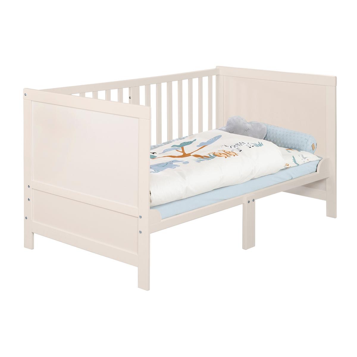Rácsos Kiságy, Átalakítható Easy Sleep - szürke, Basics, faalapú anyag (78/78/142cm) - Roba