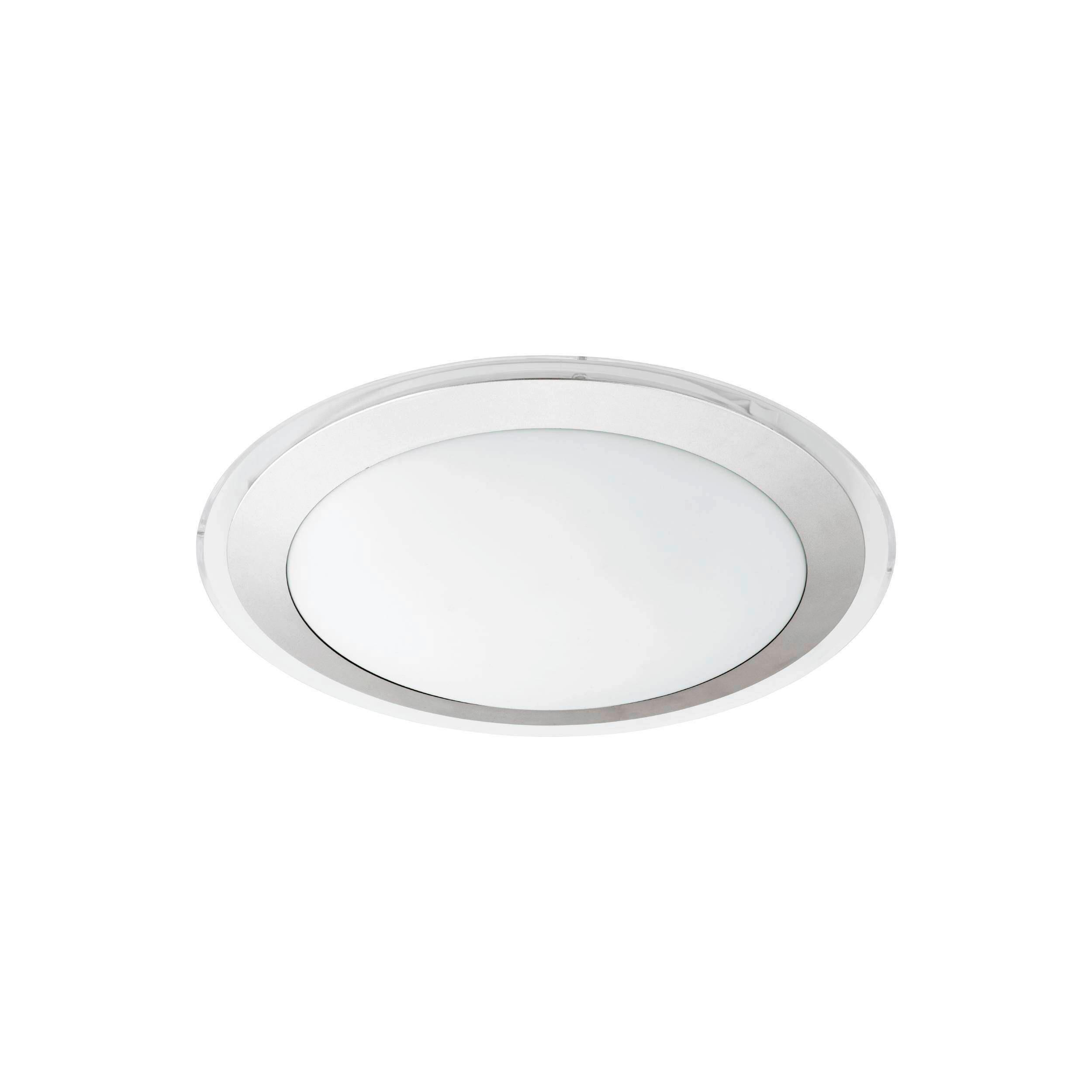 Led-deckenleuchte 95677 Competa 1 - Weiss/Silberfarben, Konventionell, Kunststoff/Metall (33,5/7,5cm) - Eglo