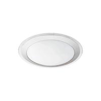 Led-deckenleuchte 95677 Competa 1 - Weiss/Silberfarben, Konventionell, Kunststoff/Metall (33,5/7,5cm) - Eglo