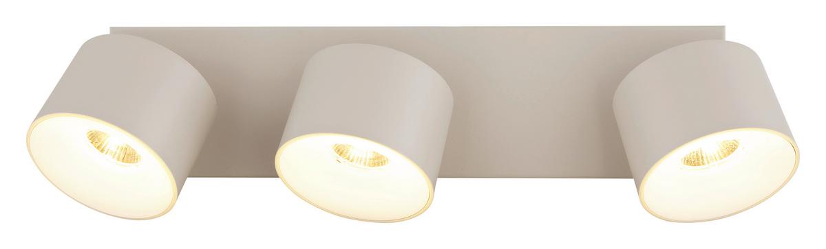 Led Reflektor 56961-3s Rae - homokszínű/fehér, Design, műanyag/fém (33/7.2/12cm) - Globo