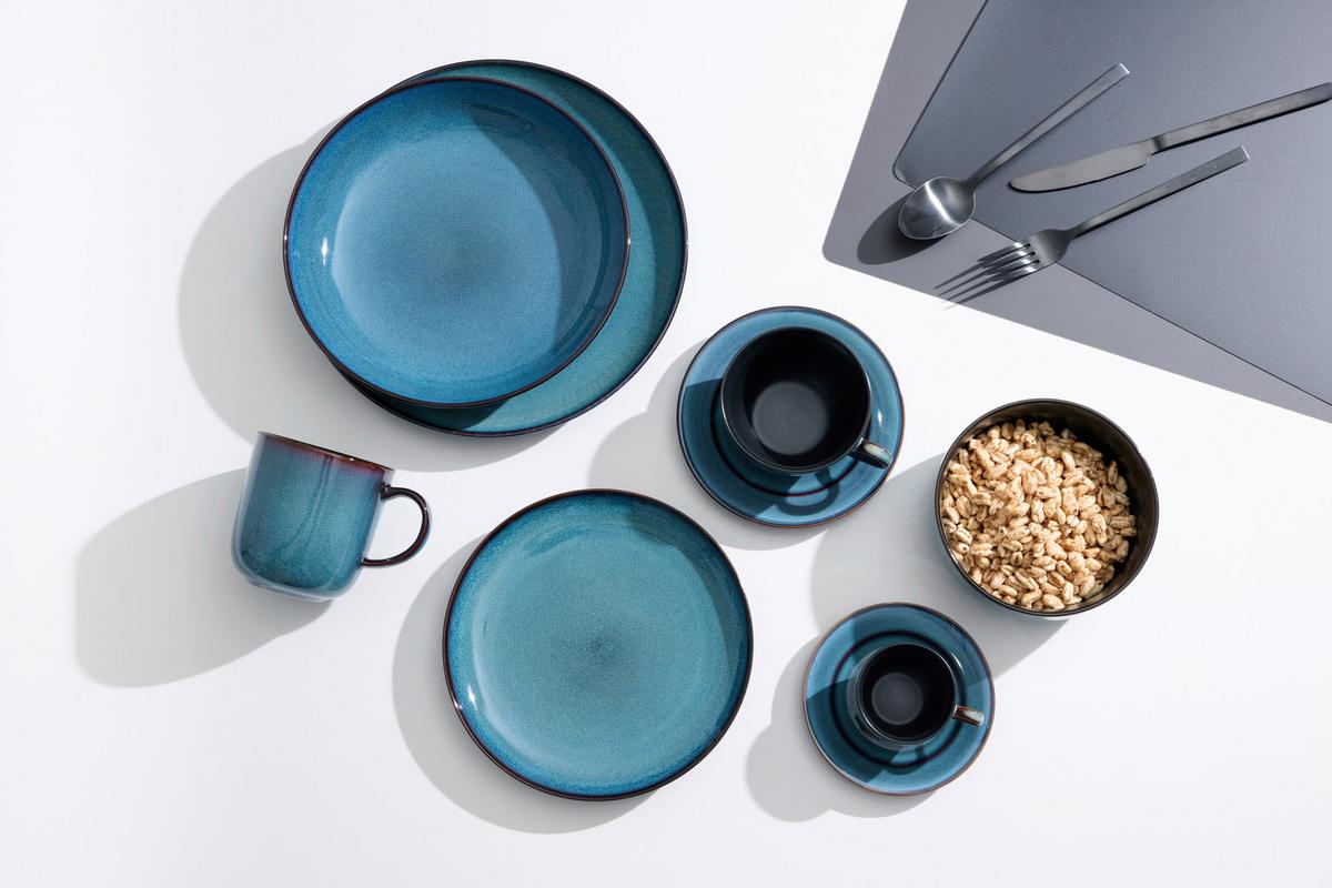 ZASTAWA STOŁOWA 420111 - niebieski, Trend, ceramika (28,5/17/28,5cm) - Ritzenhoff Breker