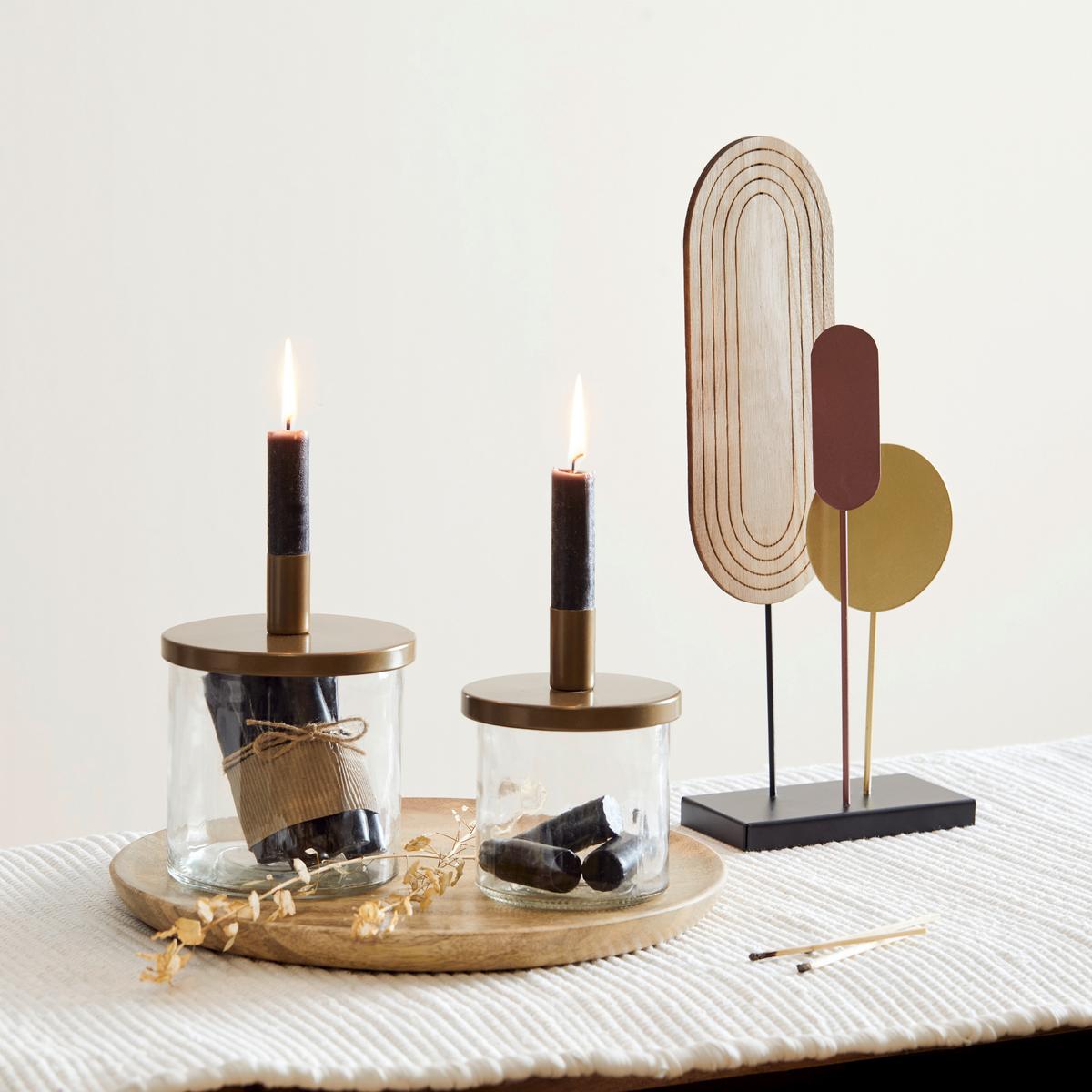 Stabkerzenset Melia I in Schwarz, 7 Stück - Schwarz, Design (2,2/11cm) - Modern Living