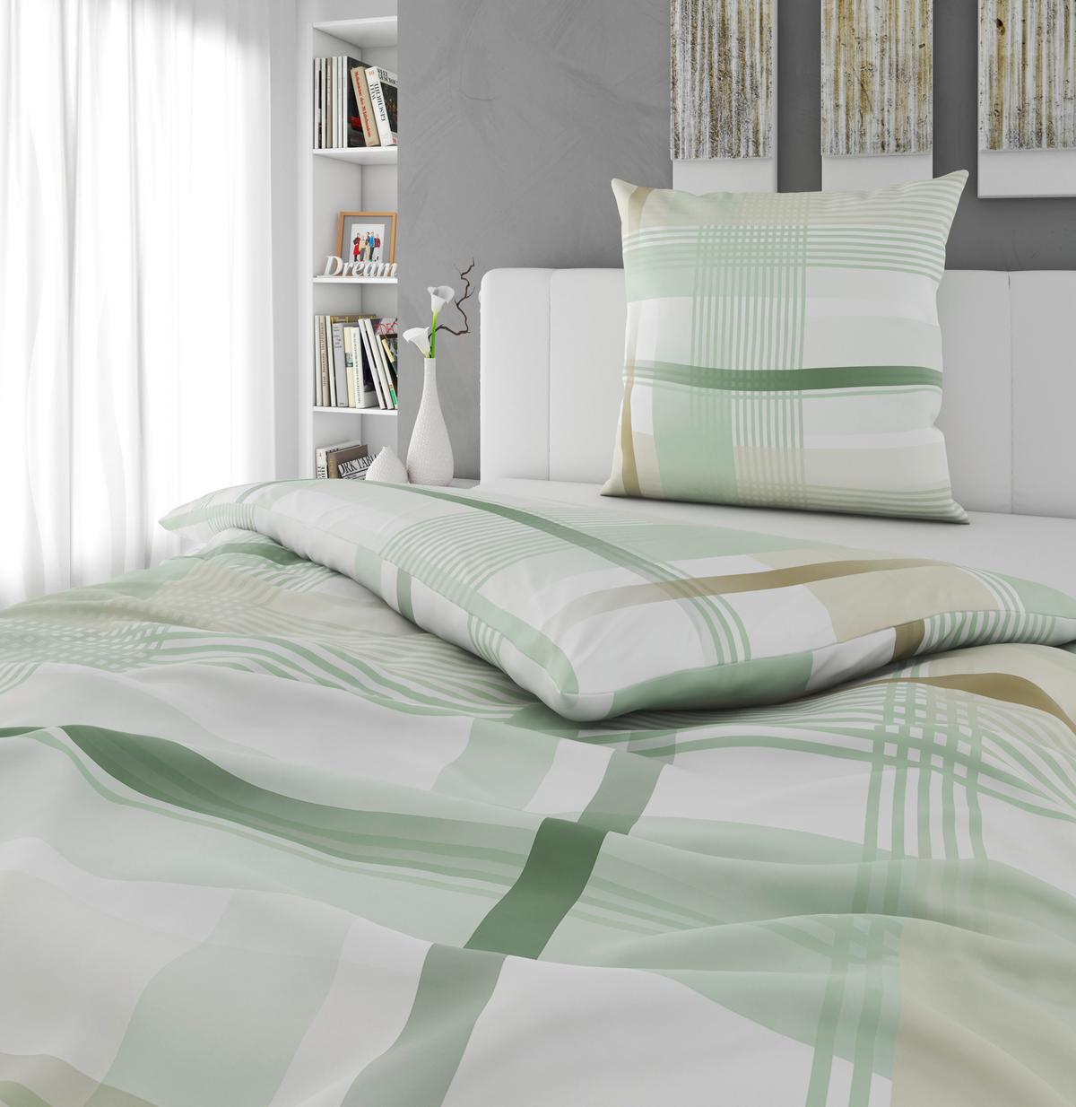 POŚCIEL ASTANA - zielony, tkanina (155/220cm) - Novel