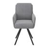 STOL MED ARMSTÖD MARIE - grå/svart, Modern, metall/trä (60/95,5/65cm) - Bessagi Home
