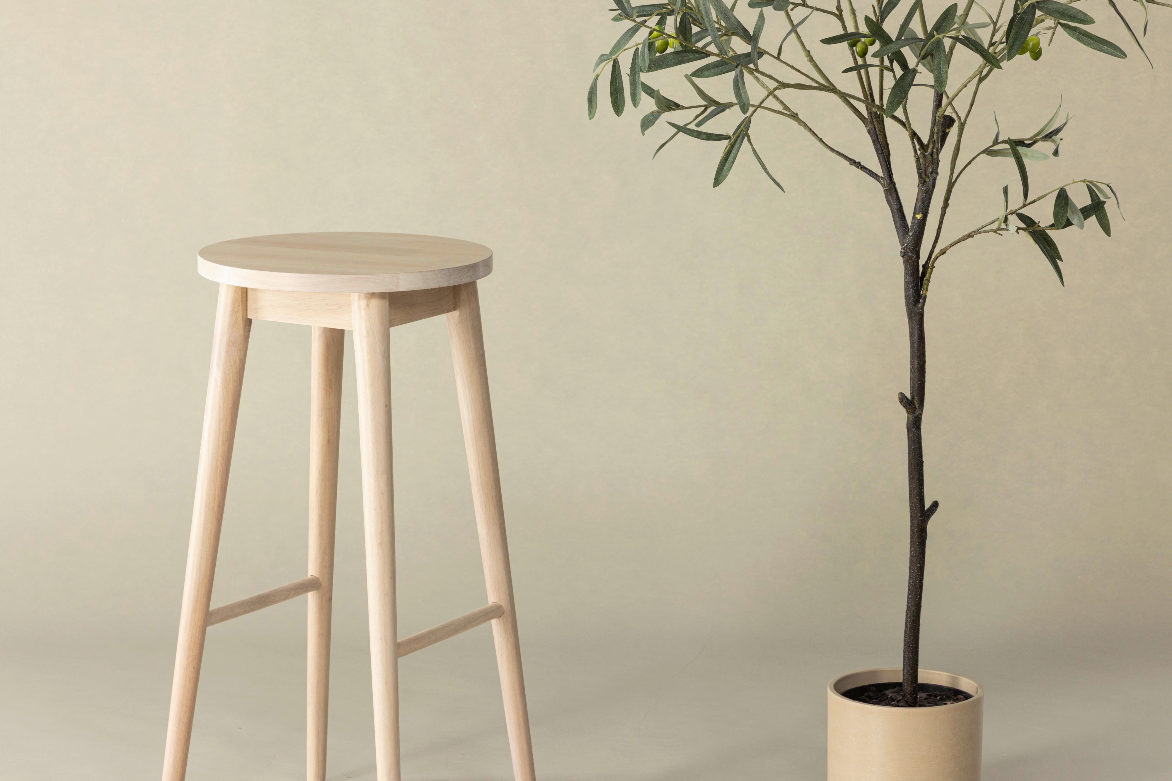 BARHOCKER-SET MOLLÖSAND - Weiß, Design, Holz (36/75/36cm) - Livetastic
