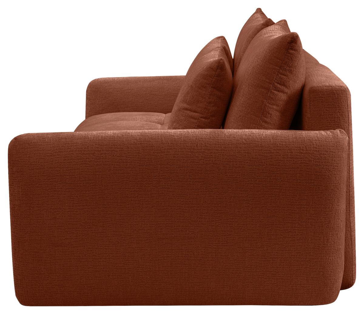 Trosjed Alia - boje hrđe/crna, Moderno, tekstil/plastika (254/74-94/119cm) - Premium Living