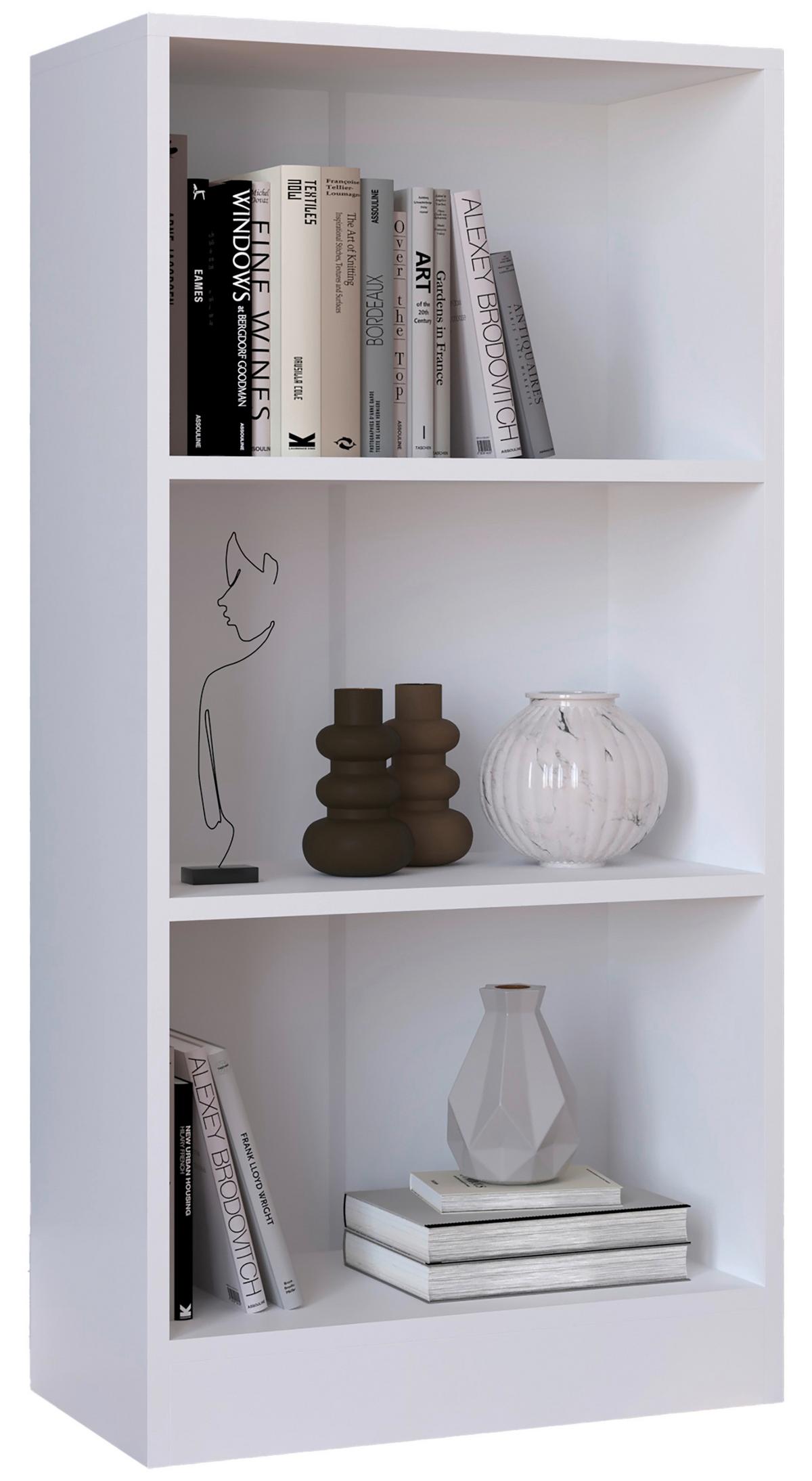 Regal Dilos, Bela - bela, Moderno, leseni material (56/114/30cm) - MID.YOU