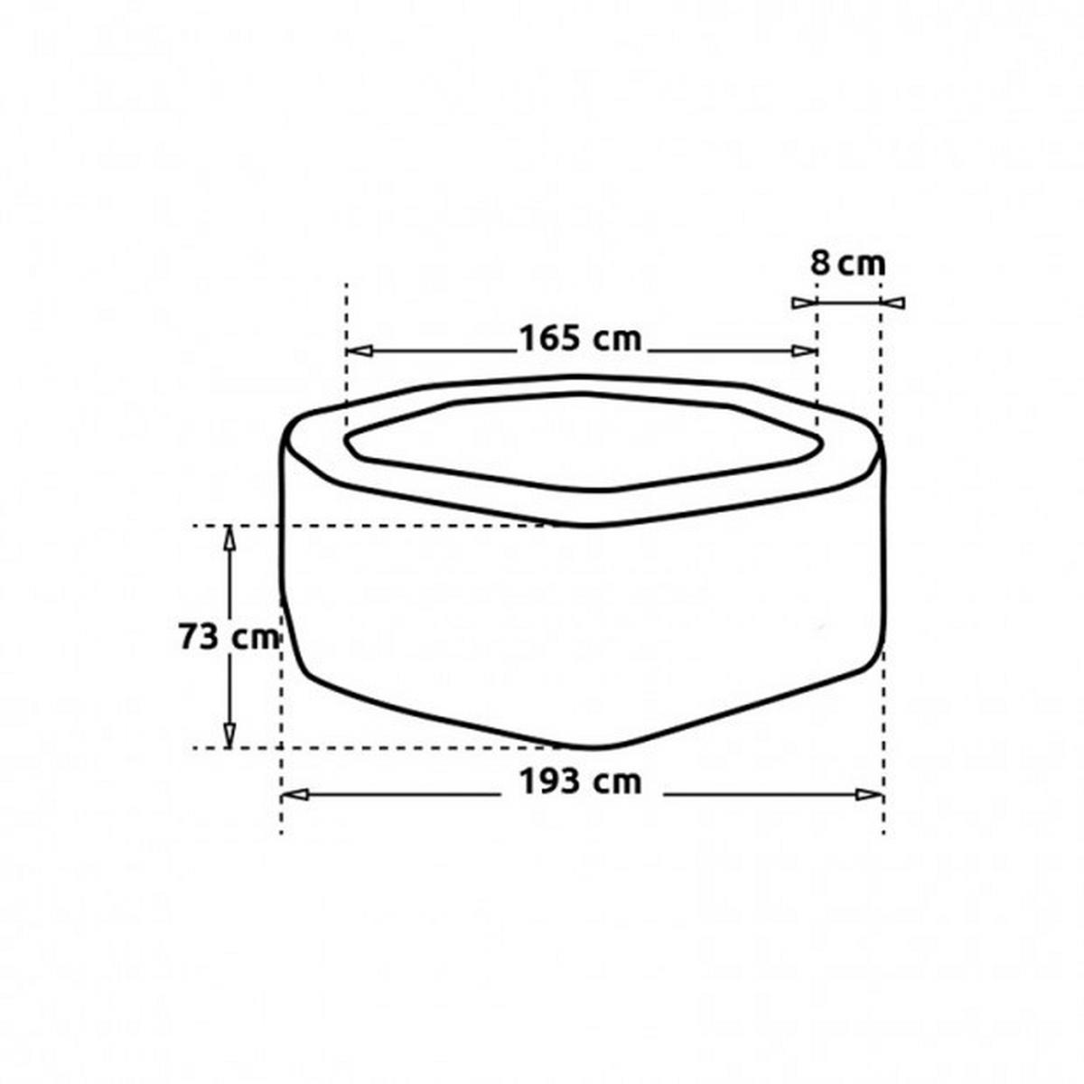 Whirlpool Netspa Octopus ca. 290 cm mit Umrandung+5 Möbel - Schwarz, Basics, Leder/Kunststoff (290/73cm)