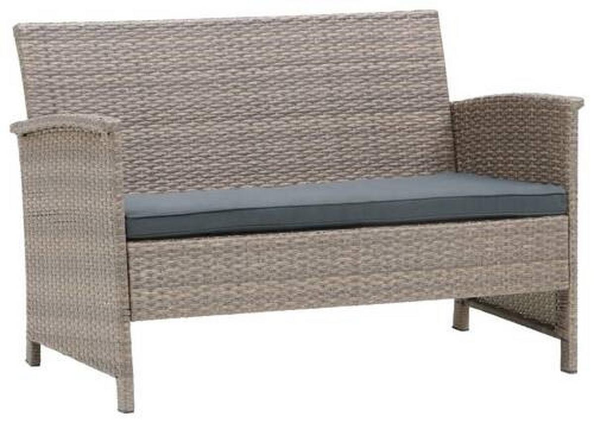 Lounge Garnitura Barbara, Siva - temno siva/črna, Moderno, kovina/umetna masa - Modern Living