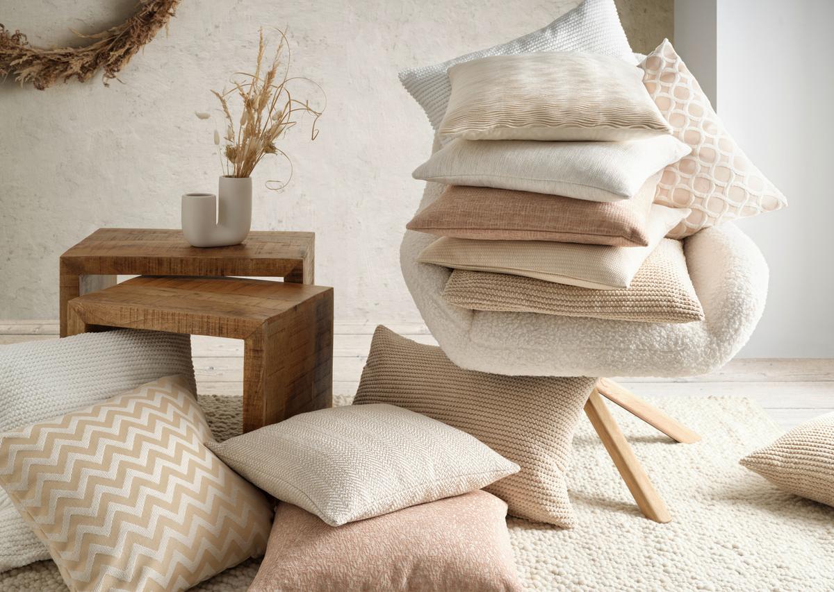 Kissenhülle Pia in Naturfarben ca. 50x50cm - Naturfarben, Basics, Textil (50/50cm) - Premium Living