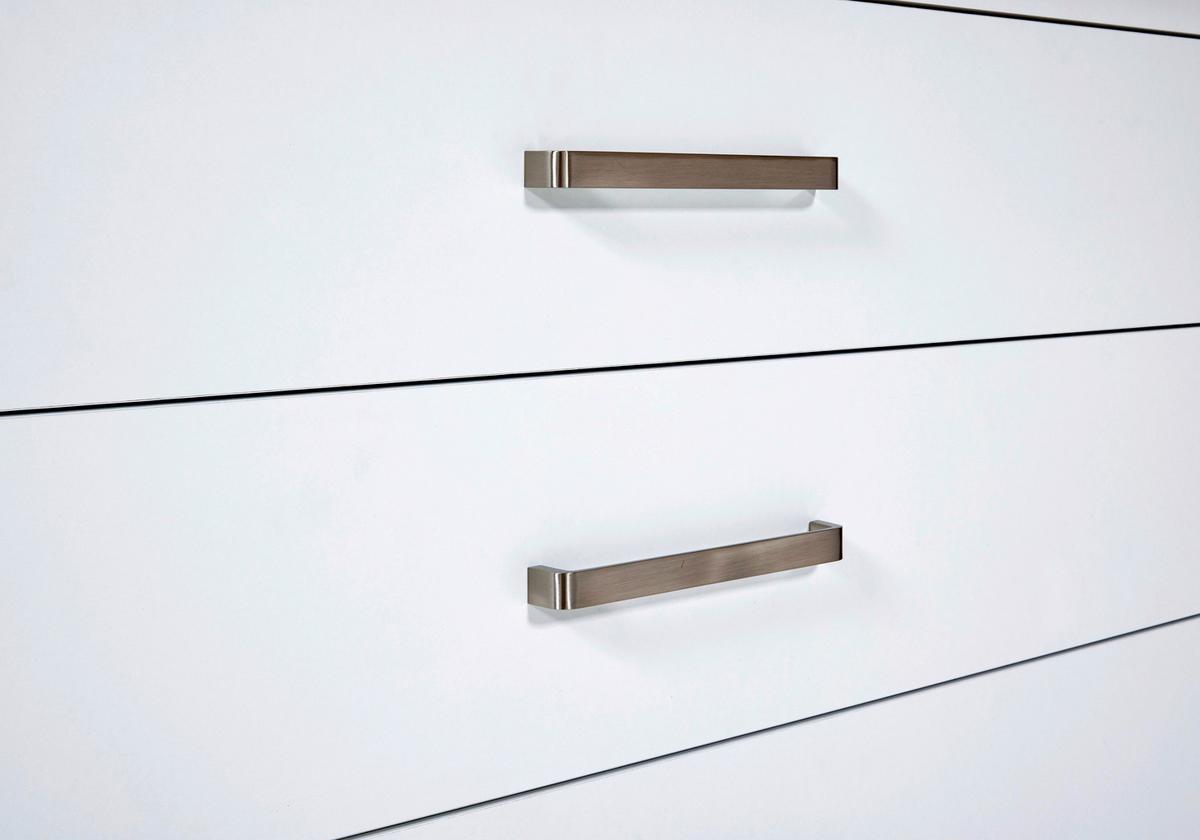 Kücheninsel Sicilia Weiß/Eiche Artisan - Silberfarben/Weiß, MODERN, Holzwerkstoff/Metall (124/91/75cm) - Mömax