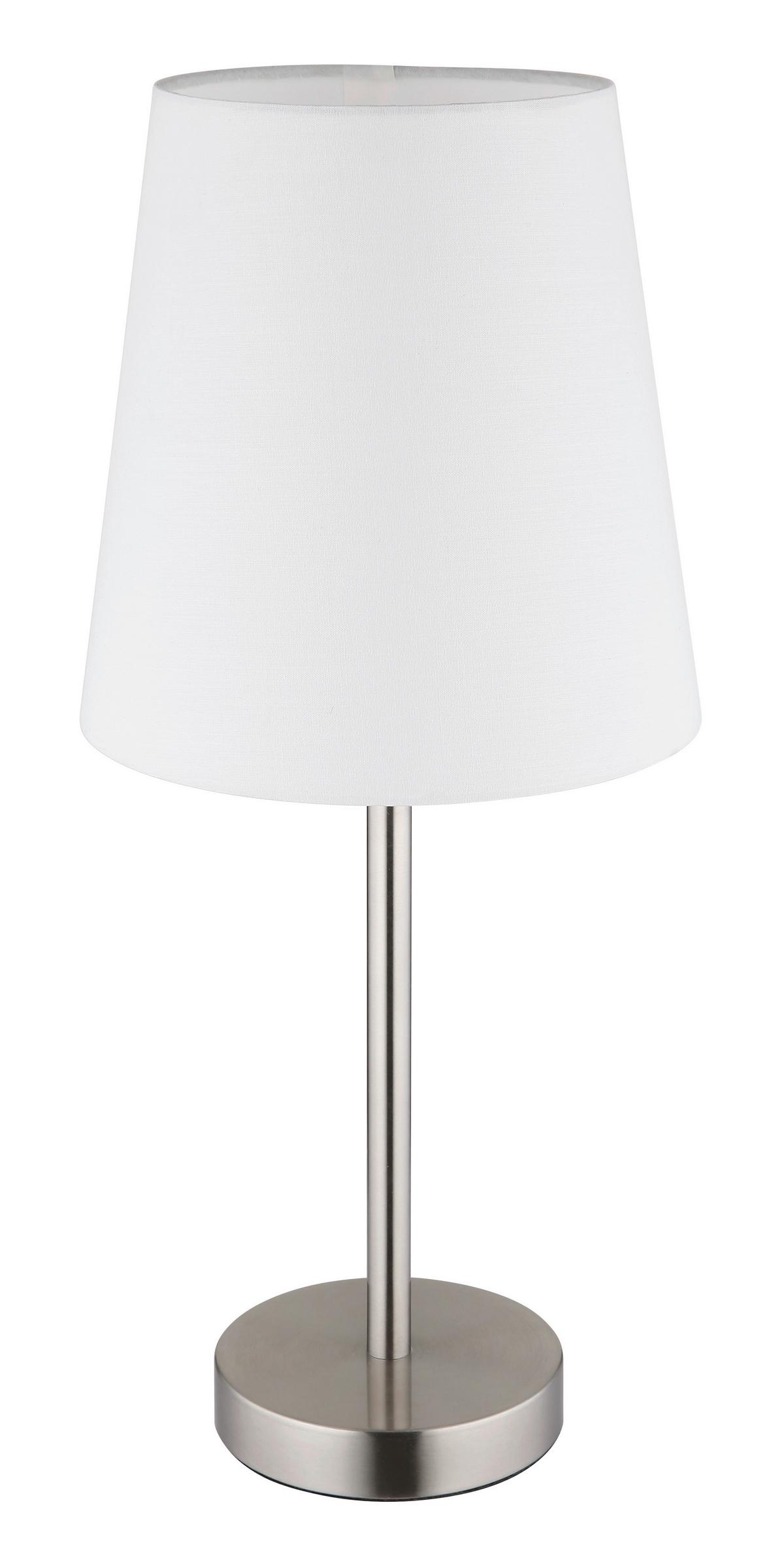 TISCHLEUCHTE 50100101 JORIS - Weiss/Schwarz, Konventionell, Kunststoff/Textil (20/45cm) - Globo