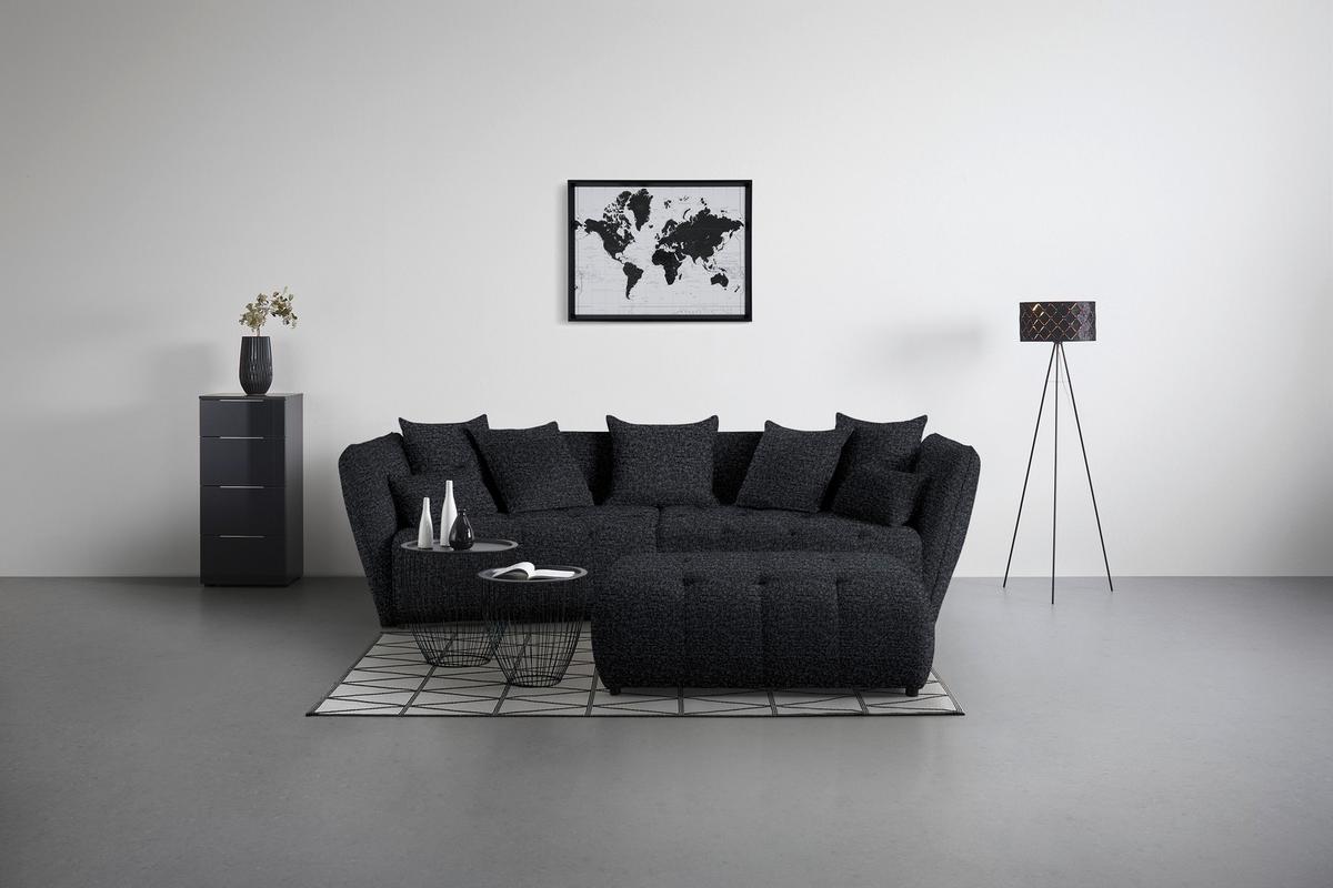 Tabure Sofi - tamno siva/crna, Moderno, tekstil (128/48/70cm) - Premium Living