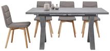 Stol Na Izvlačenje Mister X - siva, Modern, drvni materijal (160-210/90/74cm) - Modern Living