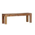 Sitzbank in Braun aus Mango massiv - Naturfarben, LIFESTYLE, Holz (140/40/45cm) - ZANDIARA