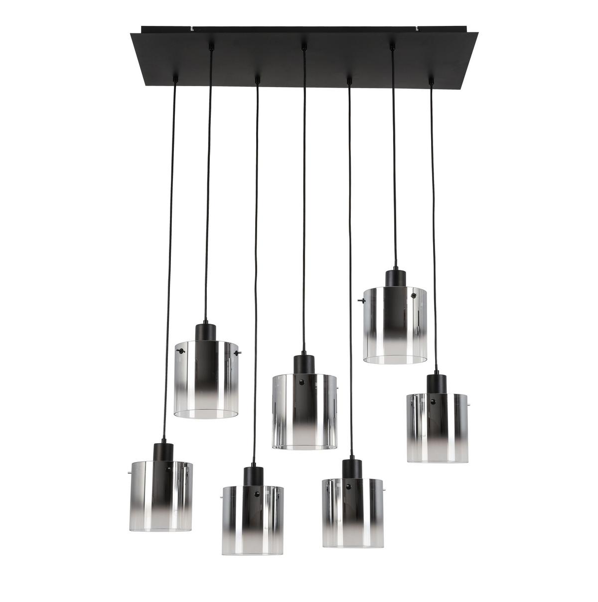 LAMPA WISZĄCA VASO - czarny/kolor chromowy, Design, metal/szkło (86/34/120cm) - Novel