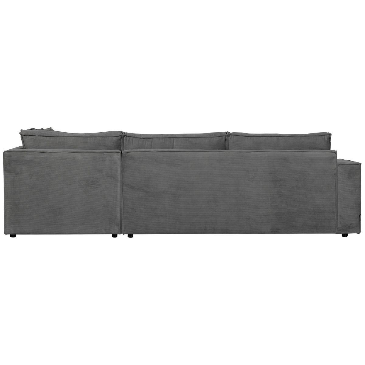 Ecksofa Thomas Dunkelgrau S: 283x197cm - Dunkelgrau/Schwarz, Design, Kunststoff/Textil (283/197cm) - Livetastic