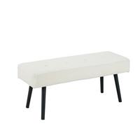Sitzbank in Weiß - Schwarz/Weiß, MODERN, Textil/Metall (100/44/35cm) - Mömax
