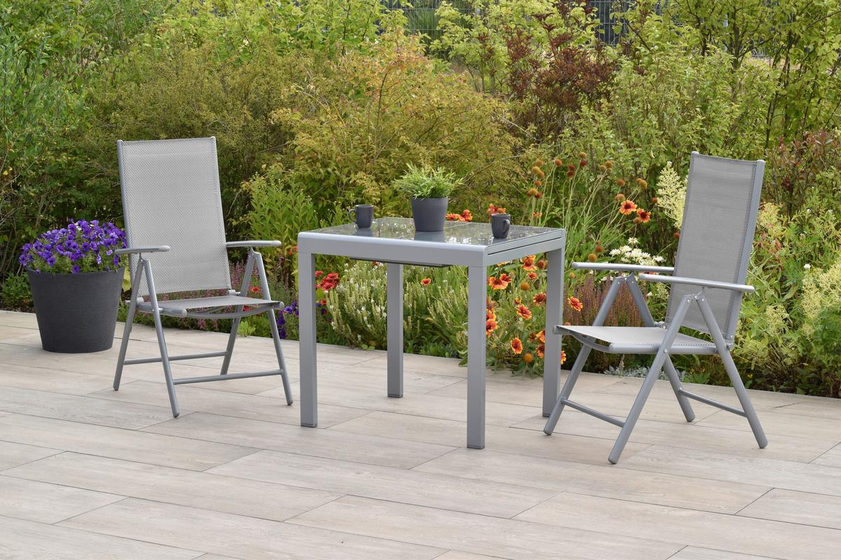 Vrtni Set Amalfi, 3-Delno, Rjava - srebrne barve/rjava, Moderno, kovina/umetna masa - Gardenson