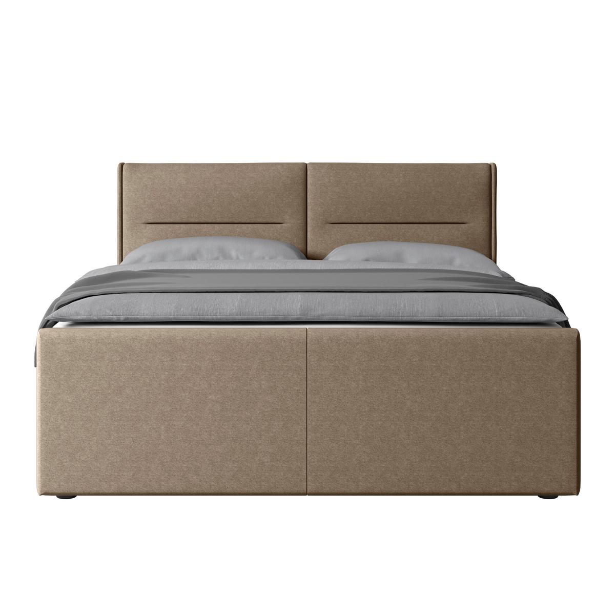 Boxspringbett Kyoto ca. 180x200 cm Beige - Beige, MODERN, Holz/Kunststoff (180/200cm) - MID.YOU