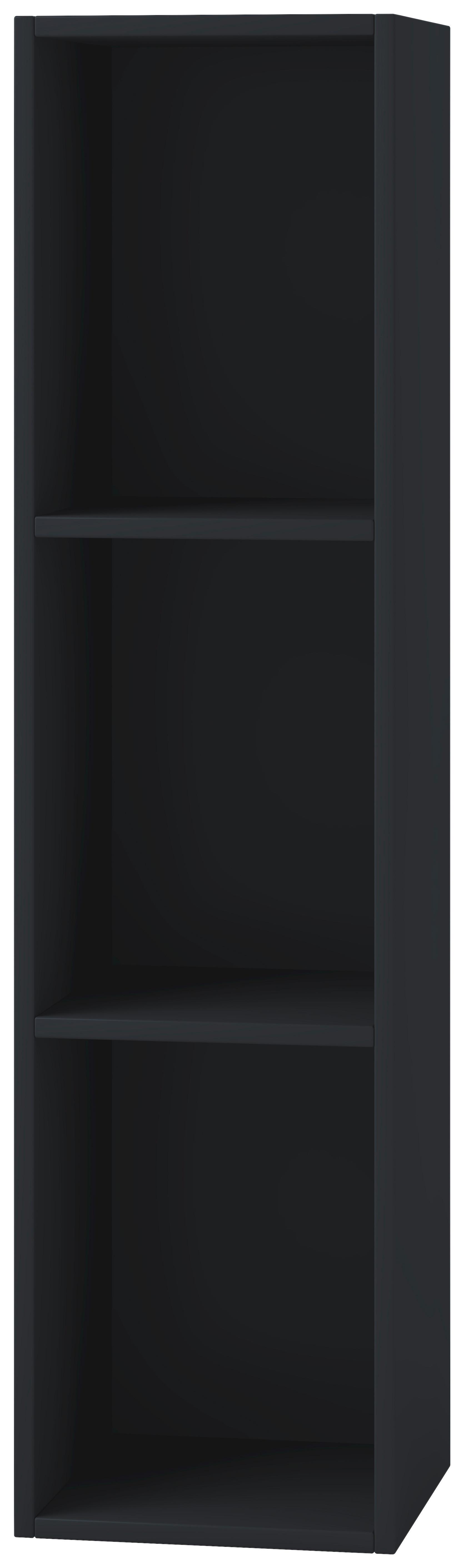 Schallplattenregal Platto in Schwarz, B: 34 cm - Schwarz, KONVENTIONELL, Holzwerkstoff (34/107/29cm) - MID.YOU