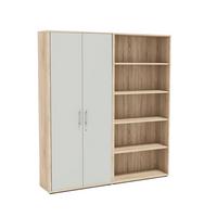 AKTENSCHRANK OFFICE EDITION - SW SET 1 HOCH - Hellgrau/Grau, MODERN, Holzwerkstoff (168,8/185,6/33cm) - MID.YOU