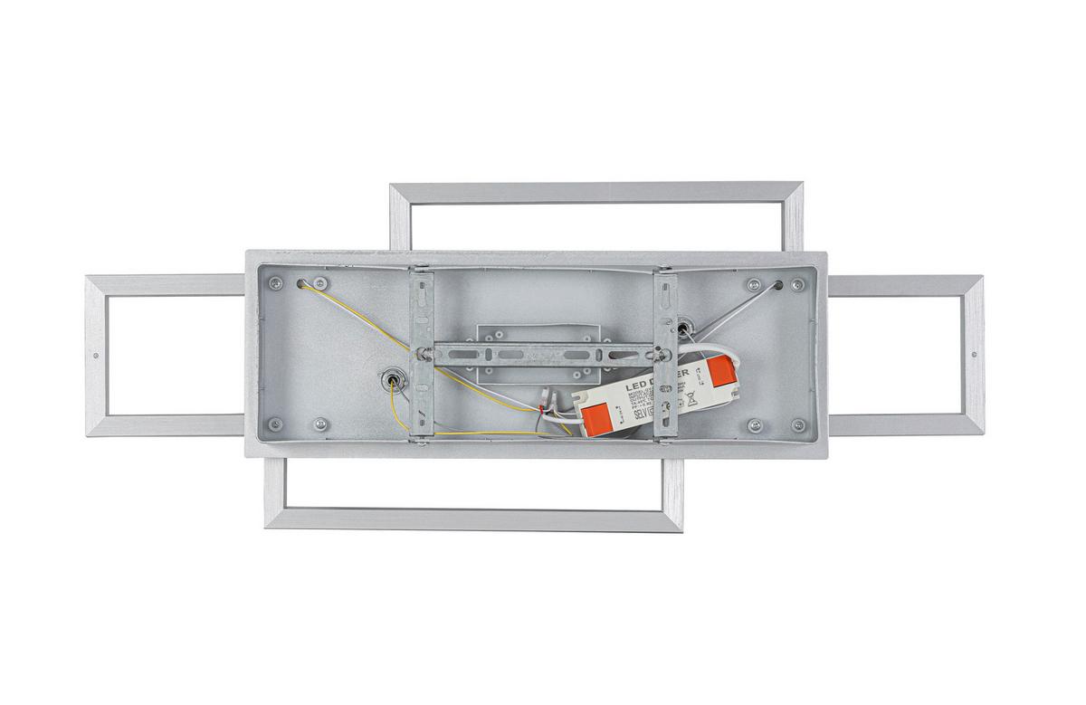 LED Mennyezeti Lámpa Mega - nikkelszínű/ezüstszínű, Modern, műanyag/fém (72/28,4/8cm) - Mömax