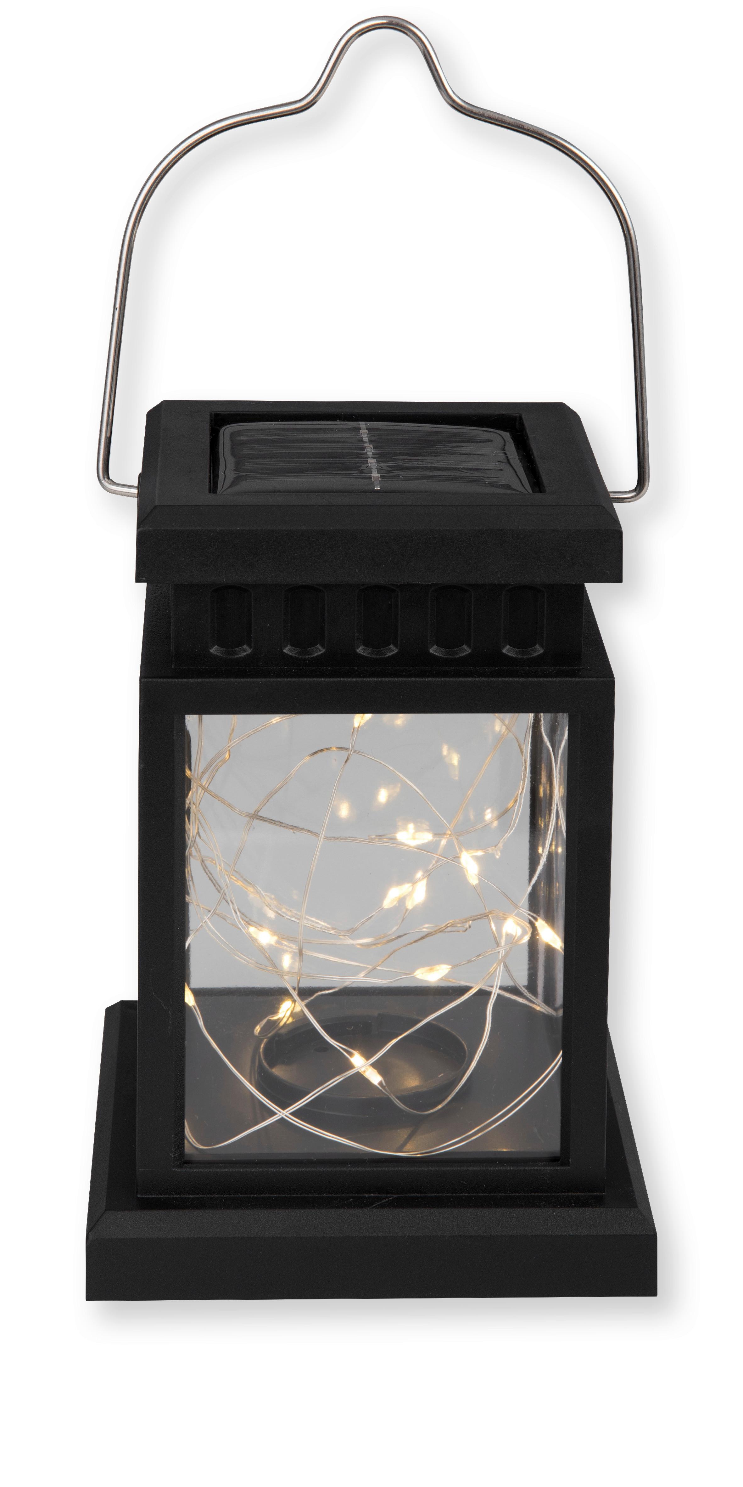 Solarleuchte Marge In Schwarz - Schwarz, Modern, Kunststoff (8,8/8,8/21cm) - Modern Living