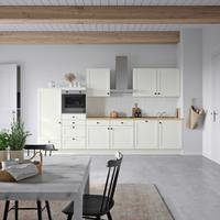 Küchenblock Cascada Low m. Geräten Weiß - Eichefarben/Schwarz, MODERN, Holzwerkstoff/Metall (360cm) - Nobilia