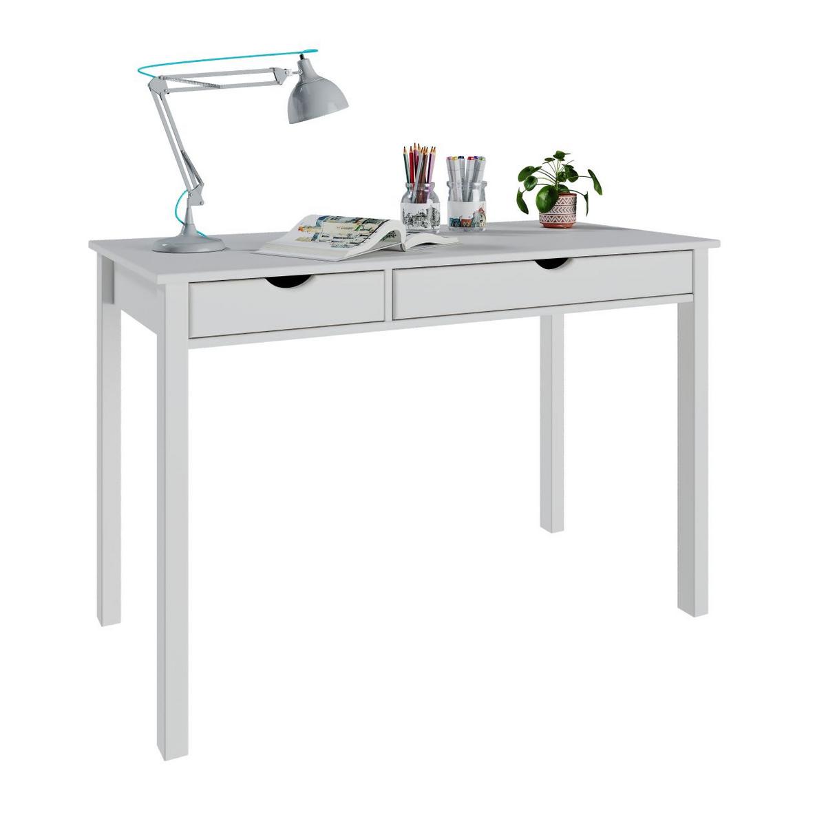 BIURKO GAVA - biały, Konventionell, materiał drewnopochodny/drewno (120/80/60cm) - MID.YOU