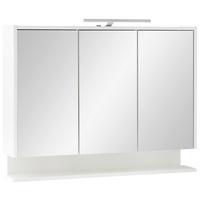 Spiegelschrank Flag Weiß mit LED 3-türig - MODERN, Glas/Holzwerkstoff (93,5/71,4/16cm) - MID.YOU