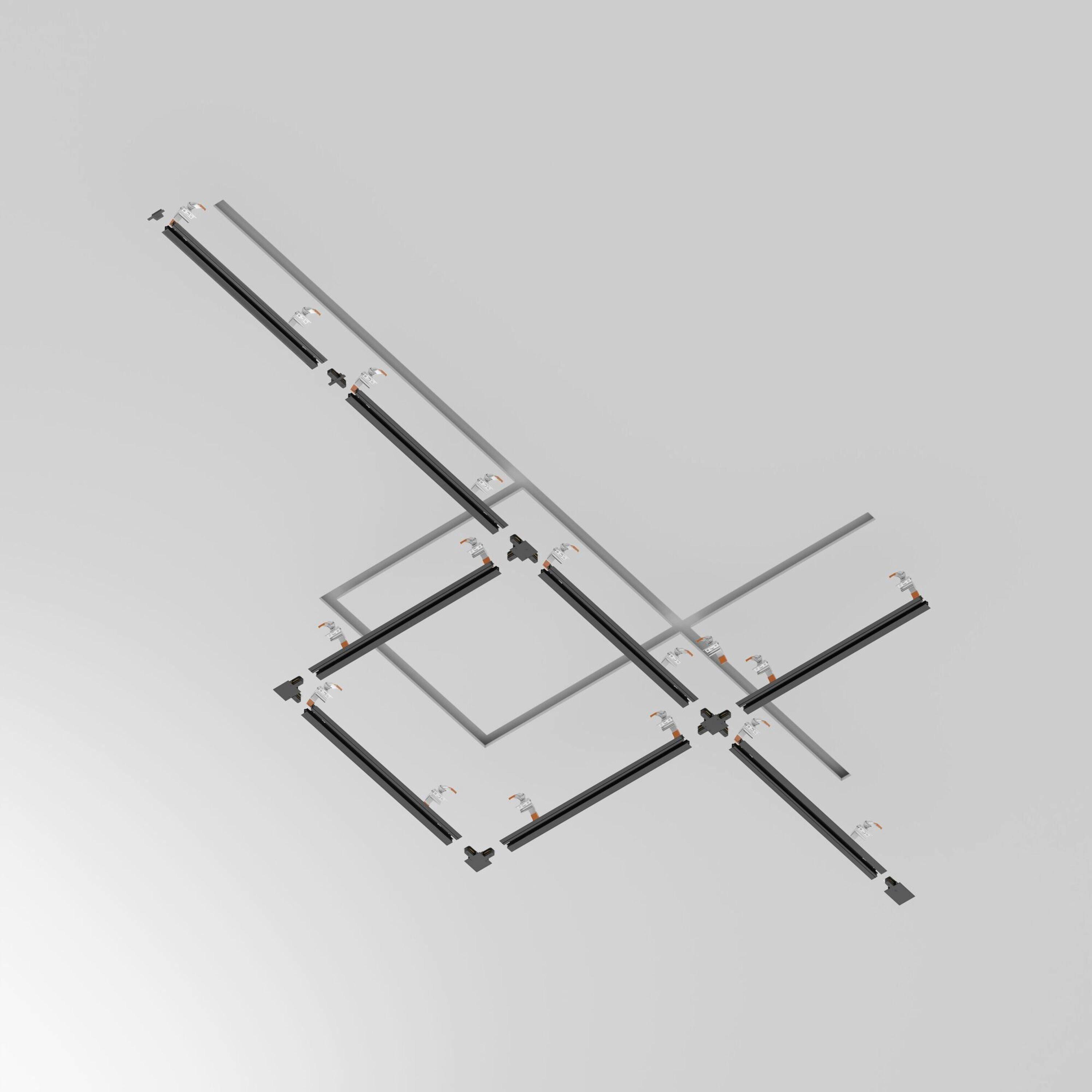 Schienensystem Track System Unity Schwarz max. 230 Watt - Schwarz, Basics, Metall (6/2/200cm) - MAYTONI