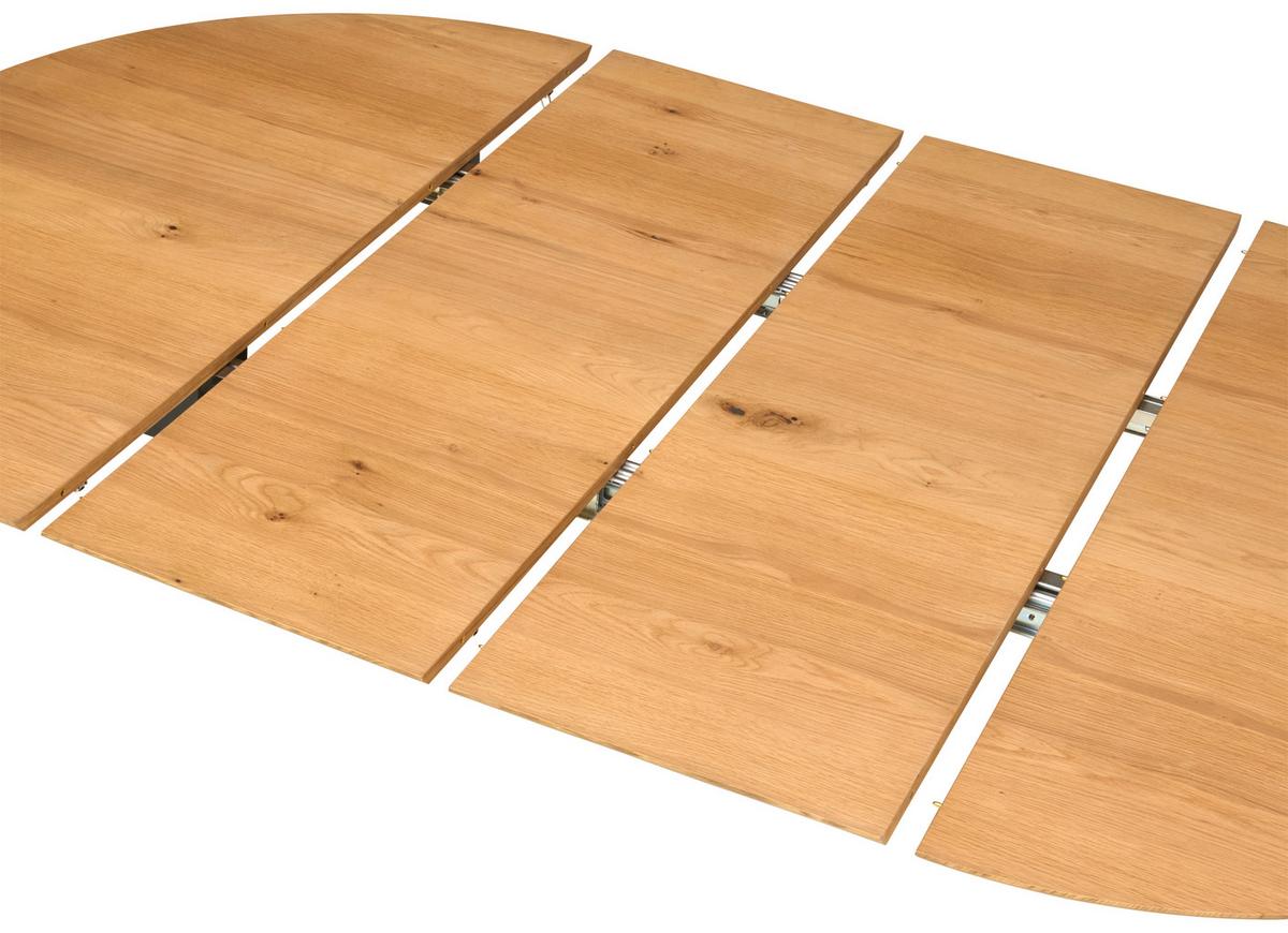 STÓŁ DO JADALNI PABLO AZ - kolor dębowy/czarny, Konventionell, materiał drewnopochodny/drewno (120-200/120/74cm) - MID.YOU