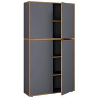 AKTENSCHRANK SALIA B100 - Honigeiche/Anthrazit, Design, Holzwerkstoff (100/183/33cm) - MID.YOU