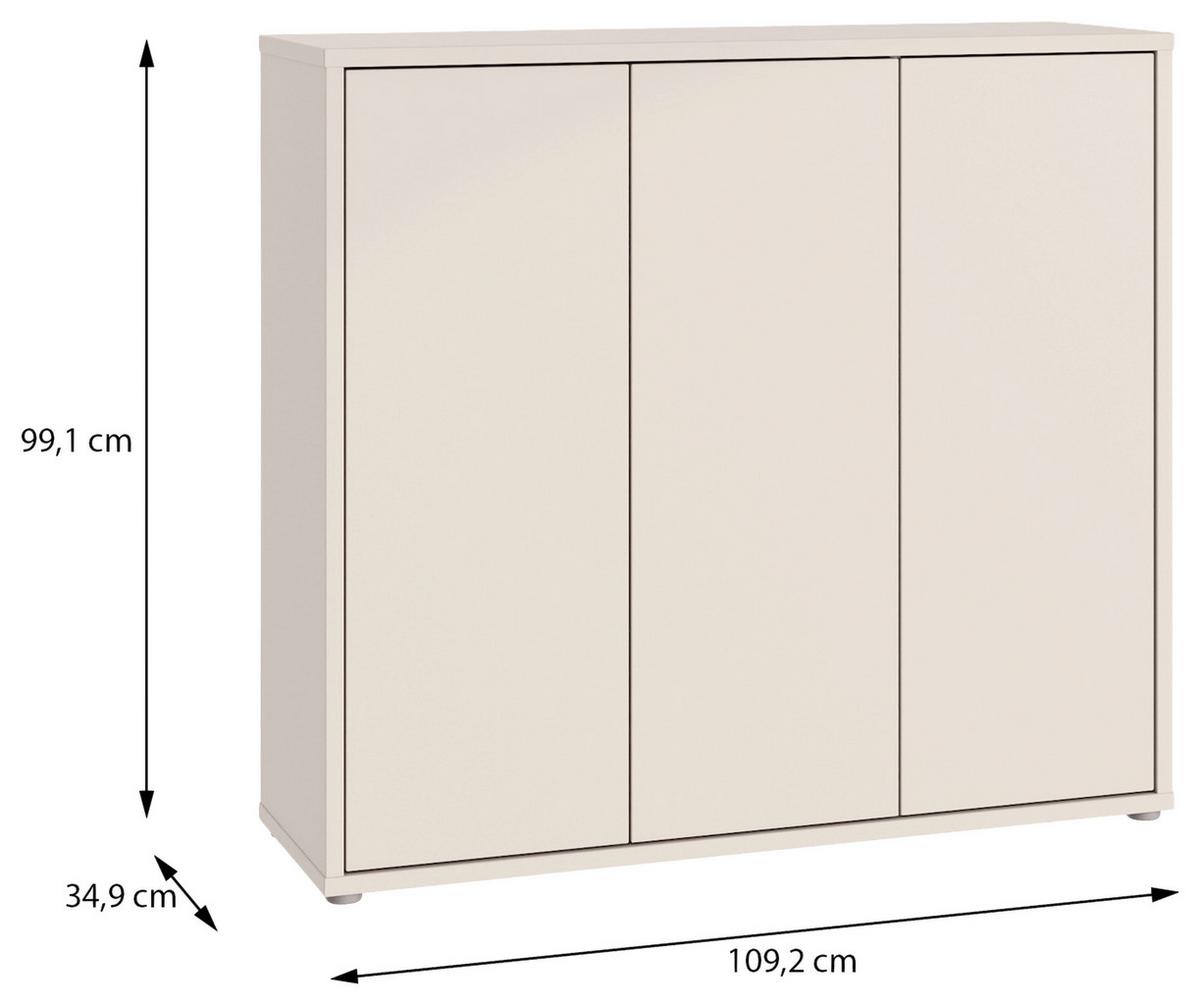 Dulap pentru pantofi ALICE SPRINGS - nisipiu, Modern, material pe bază de lemn (109,2/99,1/34,9cm) - Modern Living