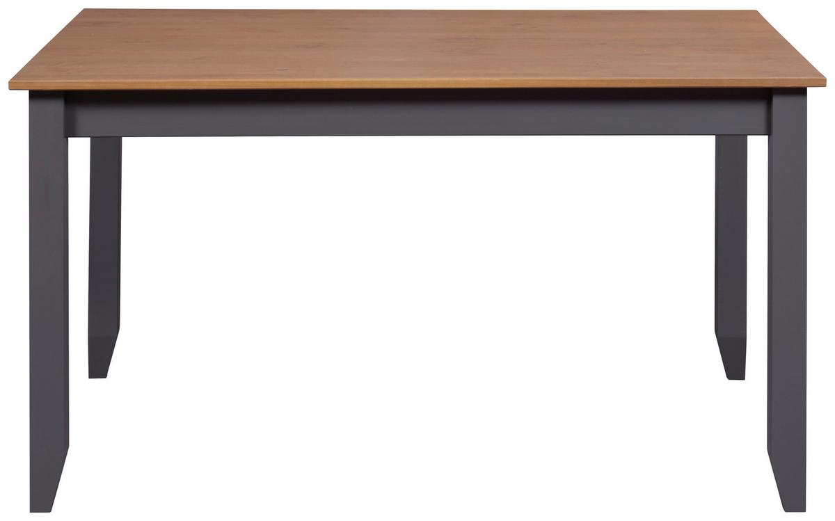 STÓŁ DO JADALNI FORENZO -BASED- - szary/brązowy, Romantik / Landhaus, drewno (140/90/75cm) - Based