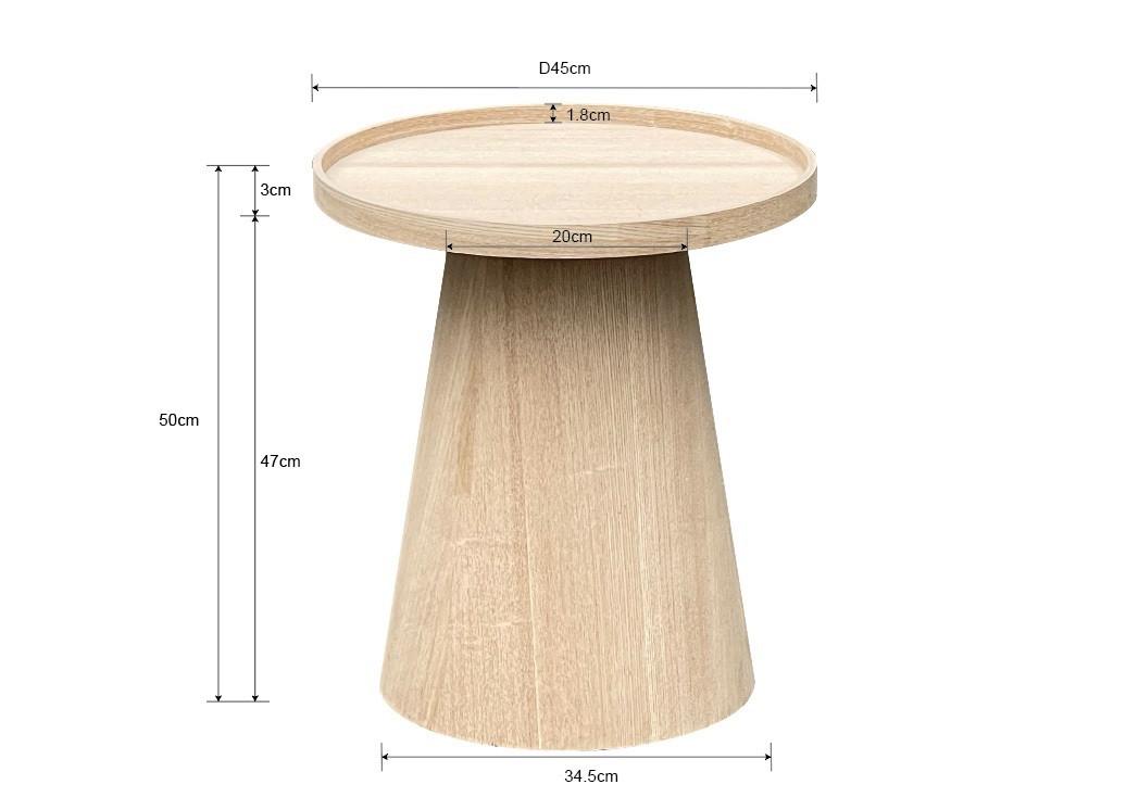 Beistelltisch Jens Naturfarben - naturfärgad, Modern, trämaterial/trä (45/50cm) - Premium Living